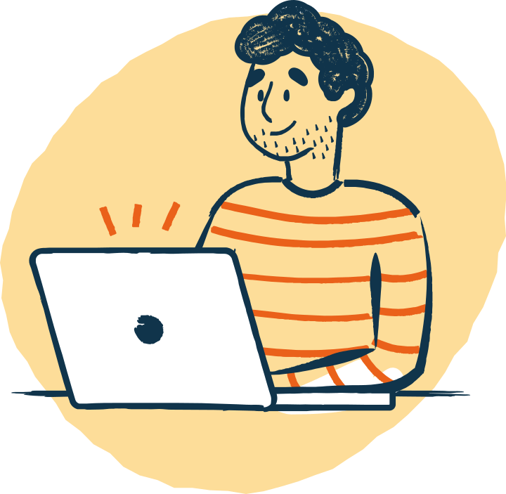 Person with laptop